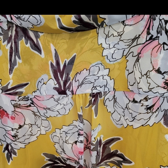 Liz Claiborne Womens SZ 1X Floral Sheer blouse and Solid Cami Set - Picture 4 of 6